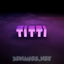 titti in Big Purple style - 3D name wallpaper
