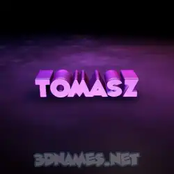 tomasz in Big Purple style - 3D name wallpaper