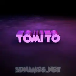 tomito in Big Purple style - 3D name wallpaper