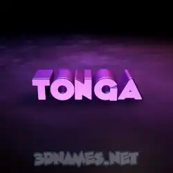 tonga in Big Purple style - 3D name wallpaper