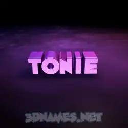 tonie in Big Purple style - 3D name wallpaper