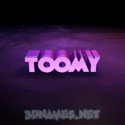 toomy in Big Purple style - 3D name wallpaper