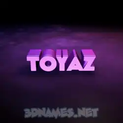 toyaz in Big Purple style - 3D name wallpaper