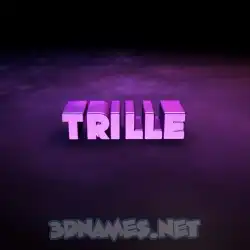 trille in Big Purple style - 3D name wallpaper