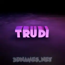 trudi in Big Purple style - 3D name wallpaper