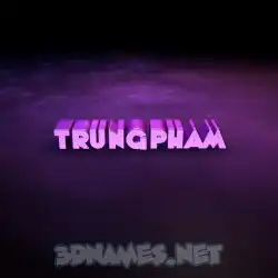 trungpham in Big Purple style - 3D name wallpaper