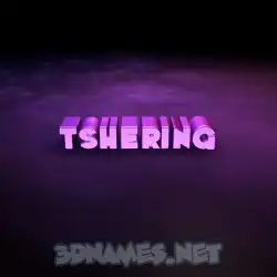 tshering in Big Purple style - 3D name wallpaper