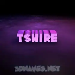 tshire in Big Purple style - 3D name wallpaper