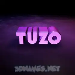 tuzo in Big Purple style - 3D name wallpaper