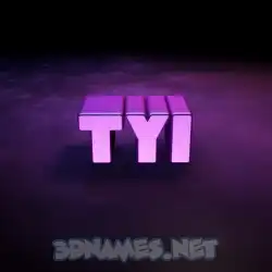 tyi in Big Purple style - 3D name wallpaper