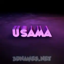 usama in Big Purple style - 3D name wallpaper