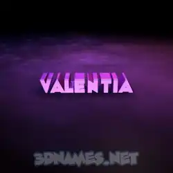 valentia in Big Purple style - 3D name wallpaper