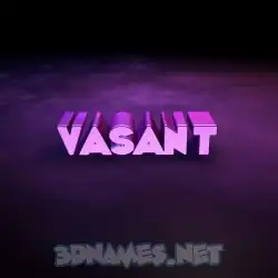 vasant in Big Purple style - 3D name wallpaper
