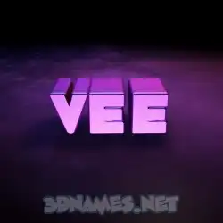 vee in Big Purple style - 3D name wallpaper