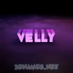 velly in Big Purple style - 3D name wallpaper