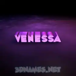 venessa in Big Purple style - 3D name wallpaper