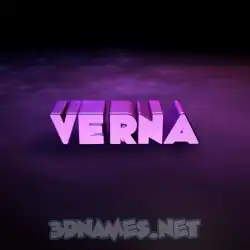 verna in Big Purple style - 3D name wallpaper