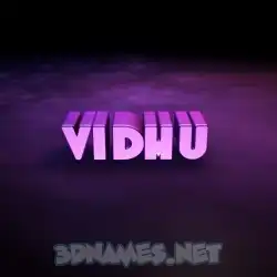 vidhu in Big Purple style - 3D name wallpaper