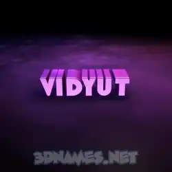 vidyut in Big Purple style - 3D name wallpaper