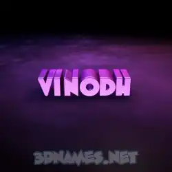 vinodh in Big Purple style - 3D name wallpaper