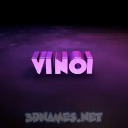 vinoi in Big Purple style - 3D name wallpaper