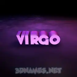 virgo in Big Purple style - 3D name wallpaper