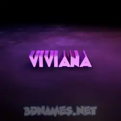 viviana in Big Purple style - 3D name wallpaper