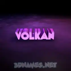 volkan in Big Purple style - 3D name wallpaper
