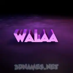 walaa in Big Purple style - 3D name wallpaper