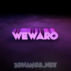 wewaro in Big Purple style - 3D name wallpaper