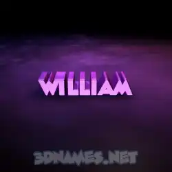 william in Big Purple style - 3D name wallpaper