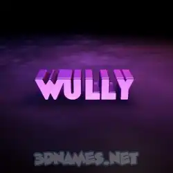 wully in Big Purple style - 3D name wallpaper