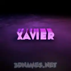 xavier in Big Purple style - 3D name wallpaper