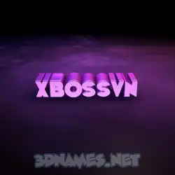 xbossvn in Big Purple style - 3D name wallpaper