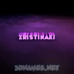 xristinaki in Big Purple style - 3D name wallpaper
