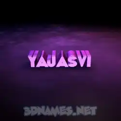yajasvi in Big Purple style - 3D name wallpaper