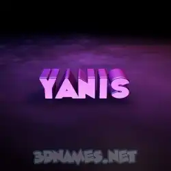 yanis in Big Purple style - 3D name wallpaper
