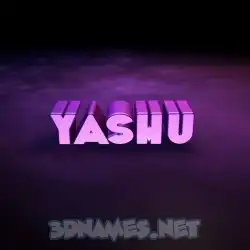 yashu in Big Purple style - 3D name wallpaper