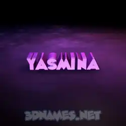 yasmina in Big Purple style - 3D name wallpaper