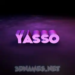 yasso in Big Purple style - 3D name wallpaper