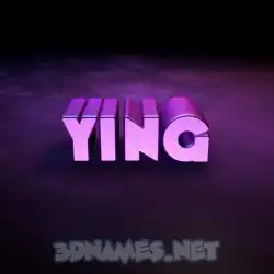 ying in Big Purple style - 3D name wallpaper