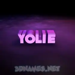 yolie in Big Purple style - 3D name wallpaper