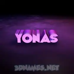 yonas in Big Purple style - 3D name wallpaper