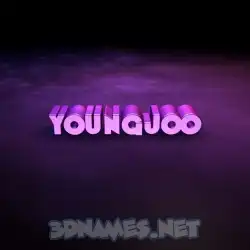 youngjoo in Big Purple style - 3D name wallpaper
