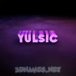 yulsic in Big Purple style - 3D name wallpaper