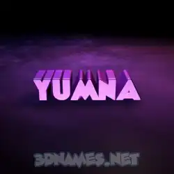 yumna in Big Purple style - 3D name wallpaper
