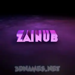 zainub in Big Purple style - 3D name wallpaper