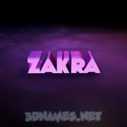 zakra in Big Purple style - 3D name wallpaper