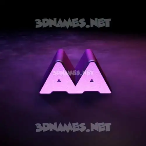 aa in Big Purple style - 3D name wallpaper