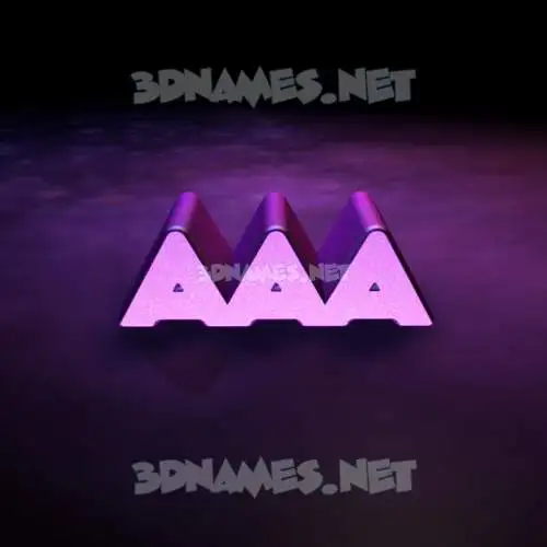 aaa in Big Purple style - 3D name wallpaper